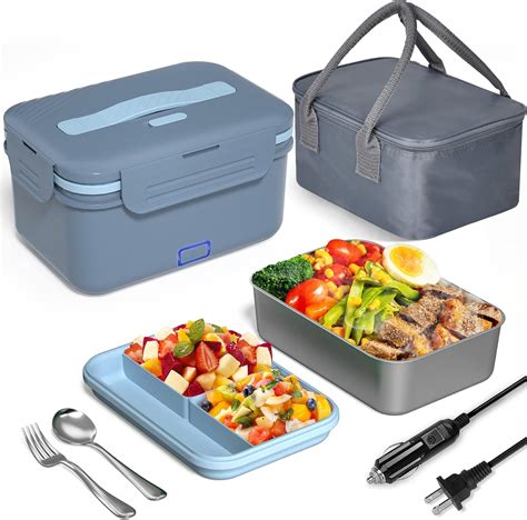 Electric Lunch Box Food Heater, Upgraded 1.8L Heated Lunch 